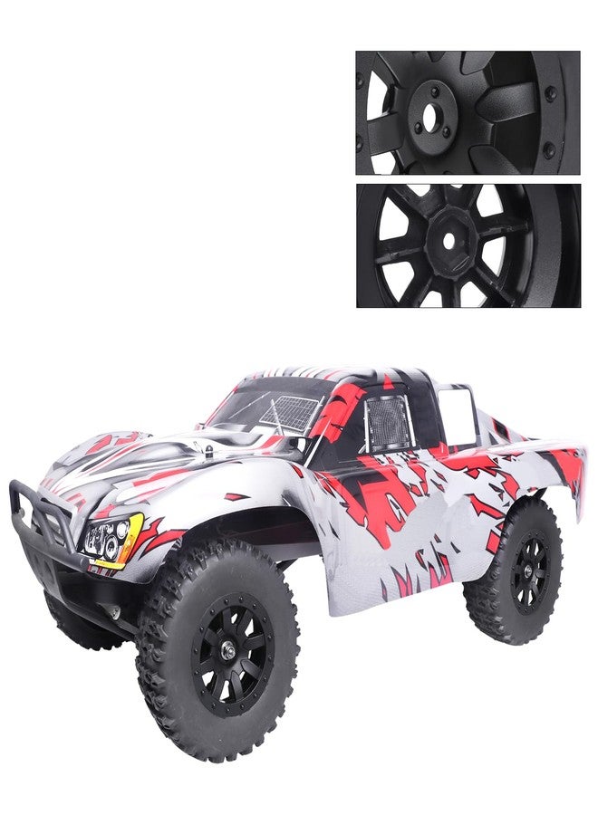 FriHobby Pre-Glued 1/10 RC Short Course Truck Tires and Wheels Set 12mm Hex for Traxxas Slash 4x4 BL-2S 2WD Redcat Blackout SC Losi SCT Team Associated SC10 HPI, with Foam Inserts (Type 1) - Image 4